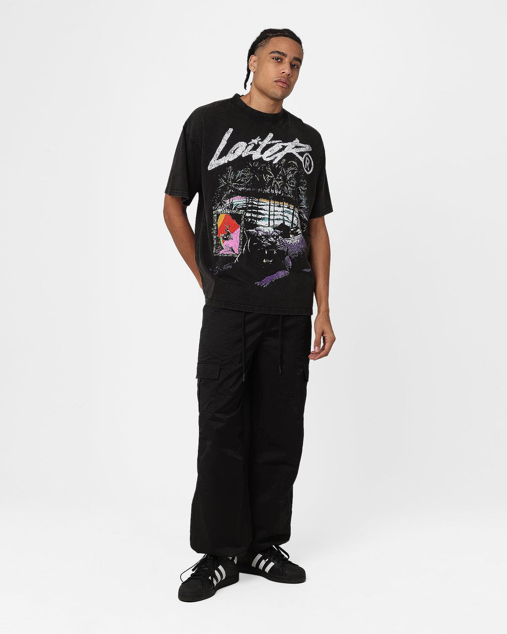 Loiter Jungle Vintage T-Shirt Black Wash