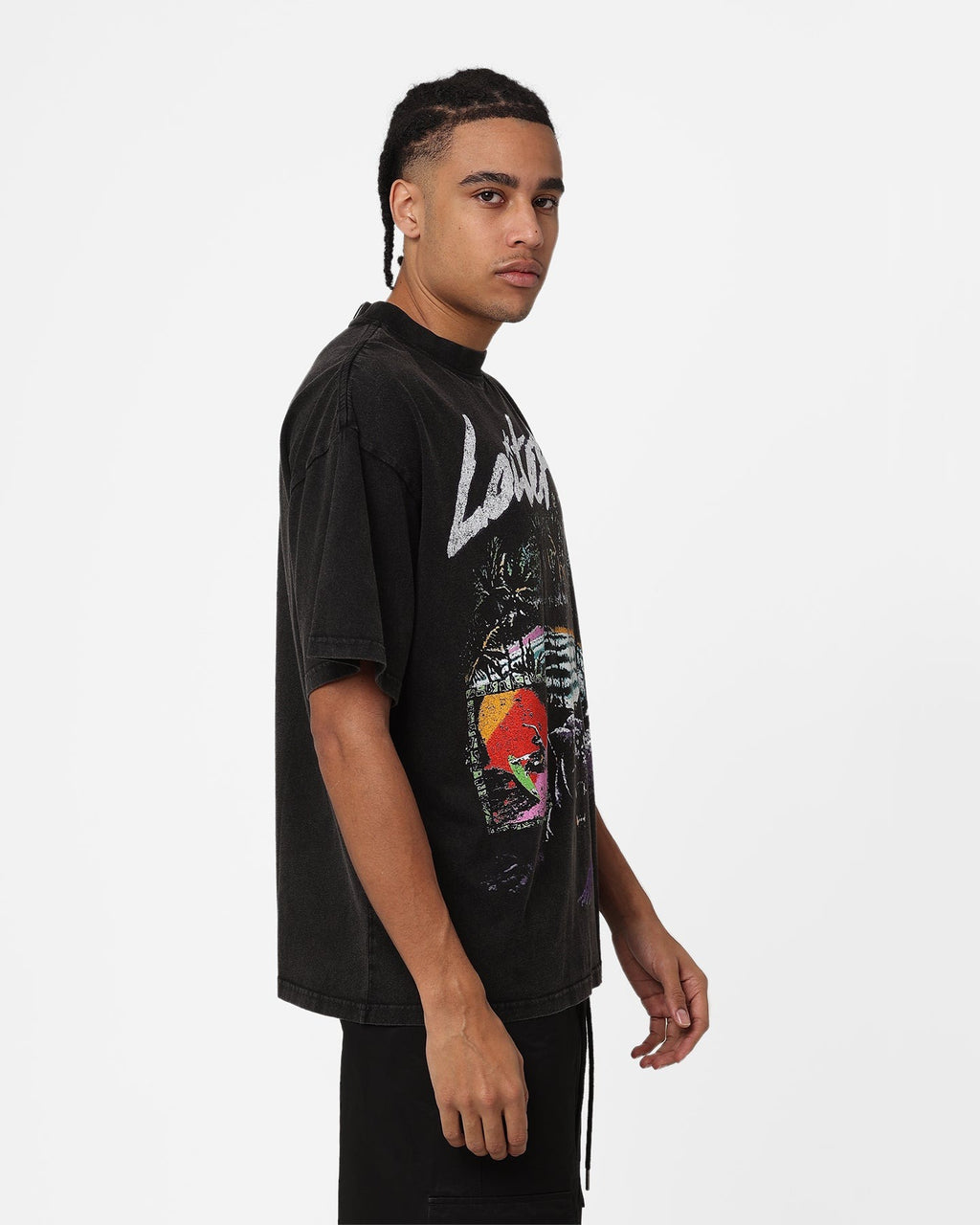 Loiter Jungle Vintage T-Shirt Black Wash