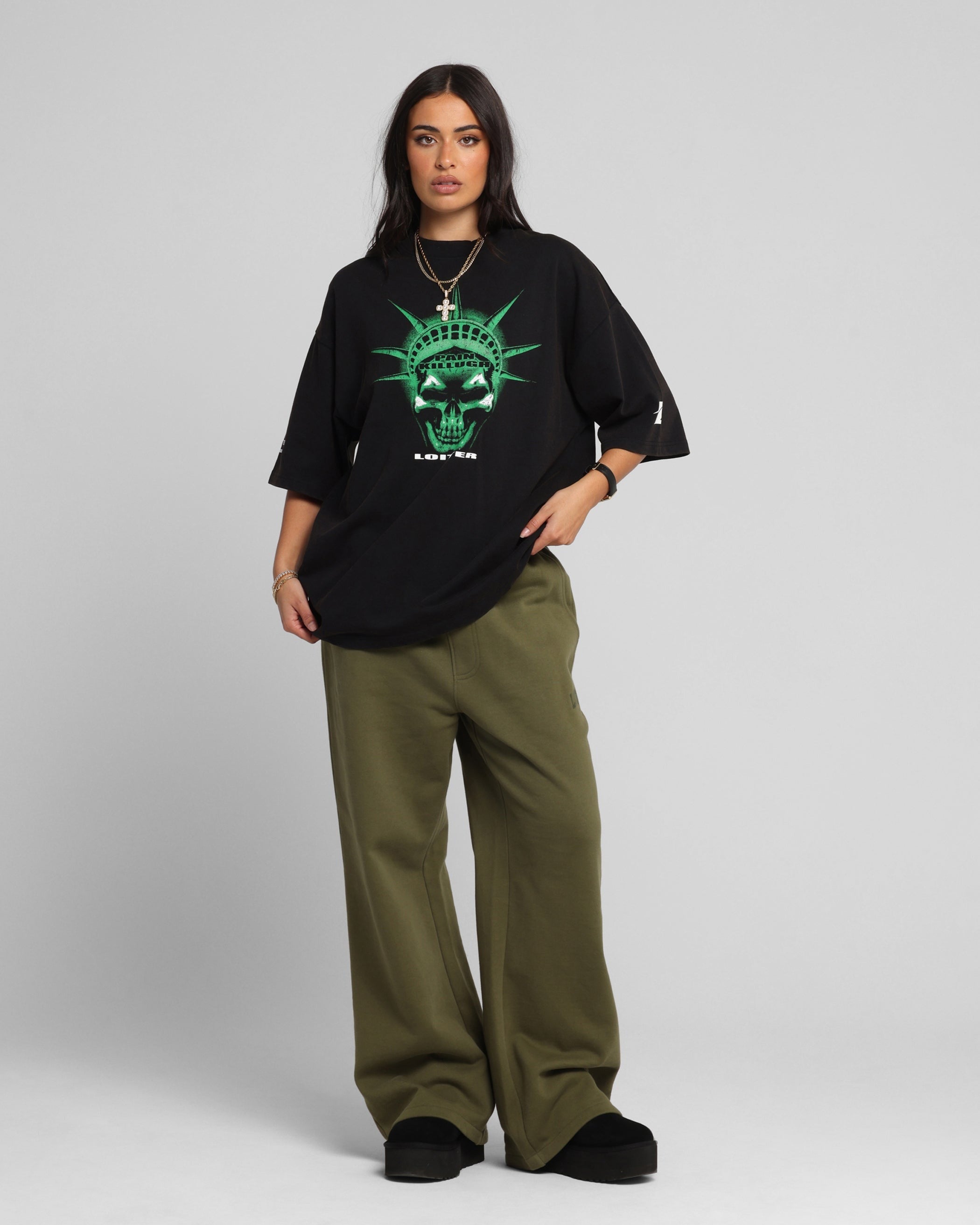 Loiter Liberty Vintage T-Shirt Vintage Black Style001