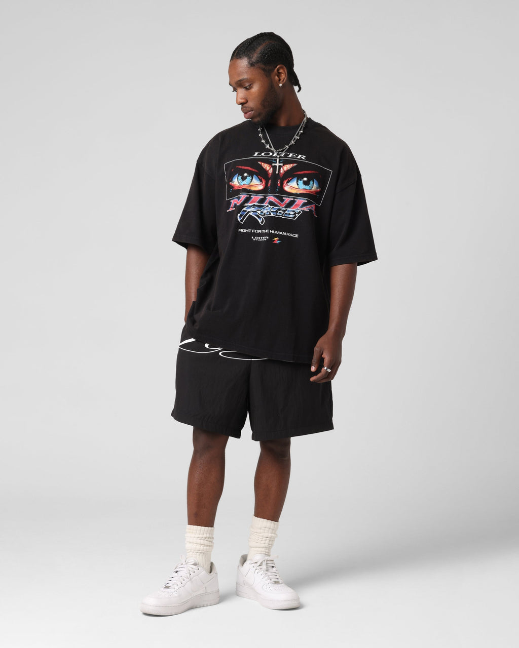 Loiter Ninja Vintage T-Shirt Vintage Black