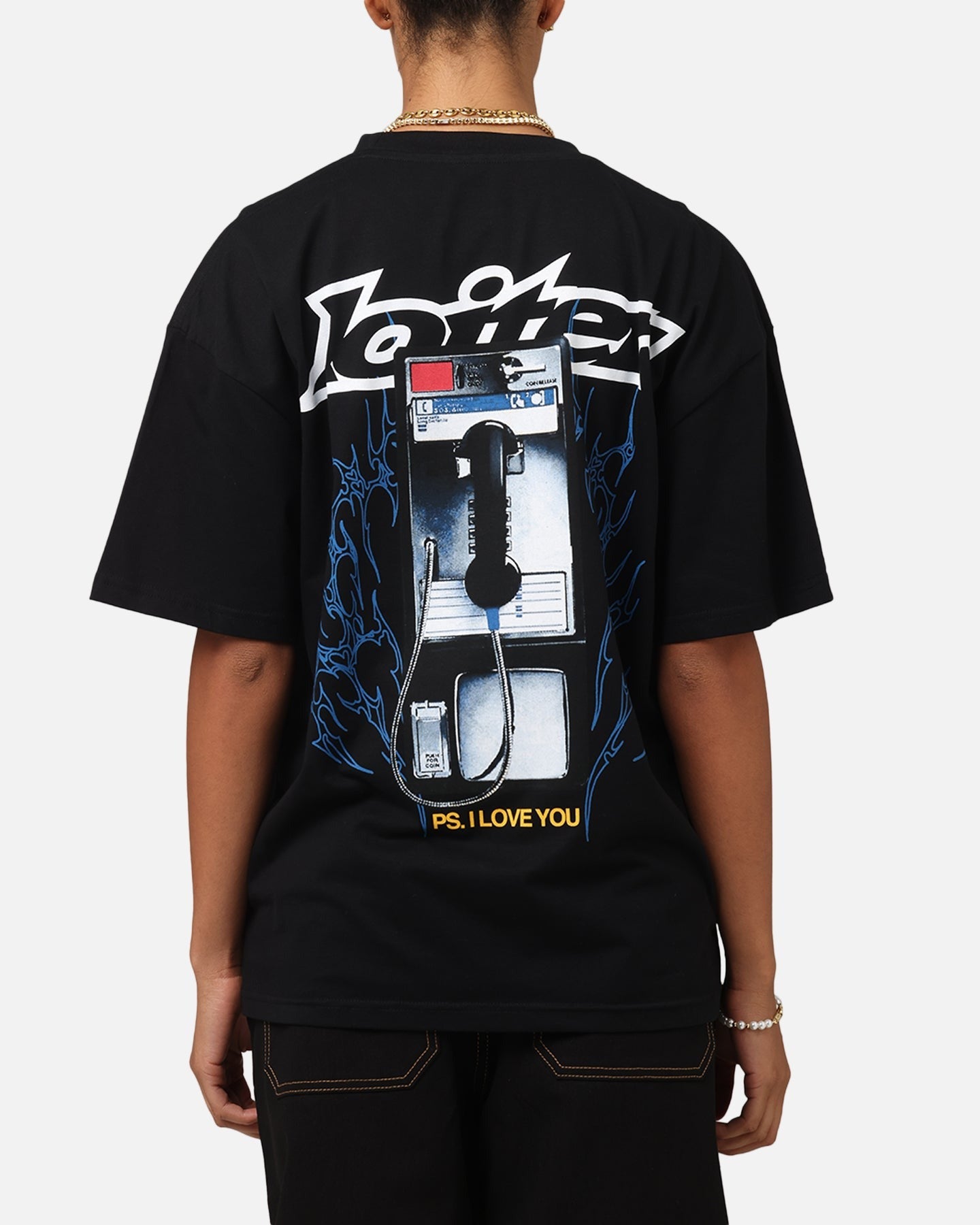 Loiter Phonebooth Vintage Drop T-Shirt Black Style001