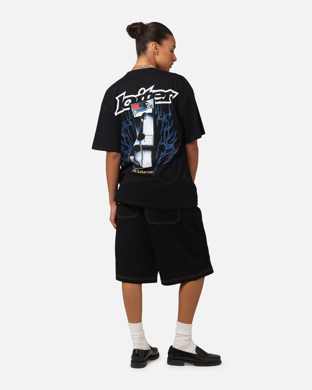 Loiter Phonebooth Vintage Drop T-Shirt Black Style001