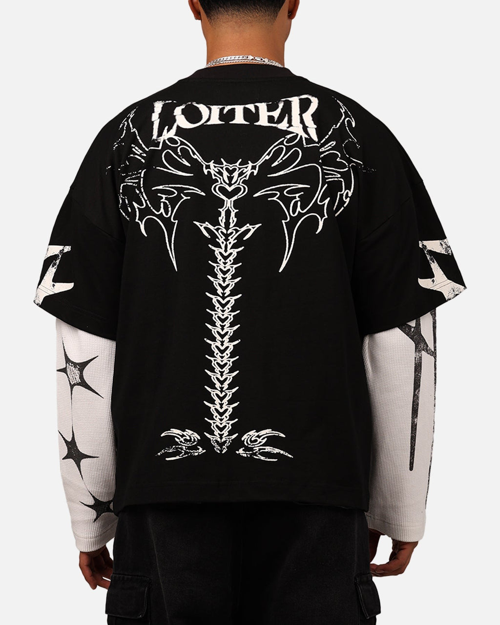 Loiter Seek N Destroy Long Sleeve T-Shirt Vintage Black