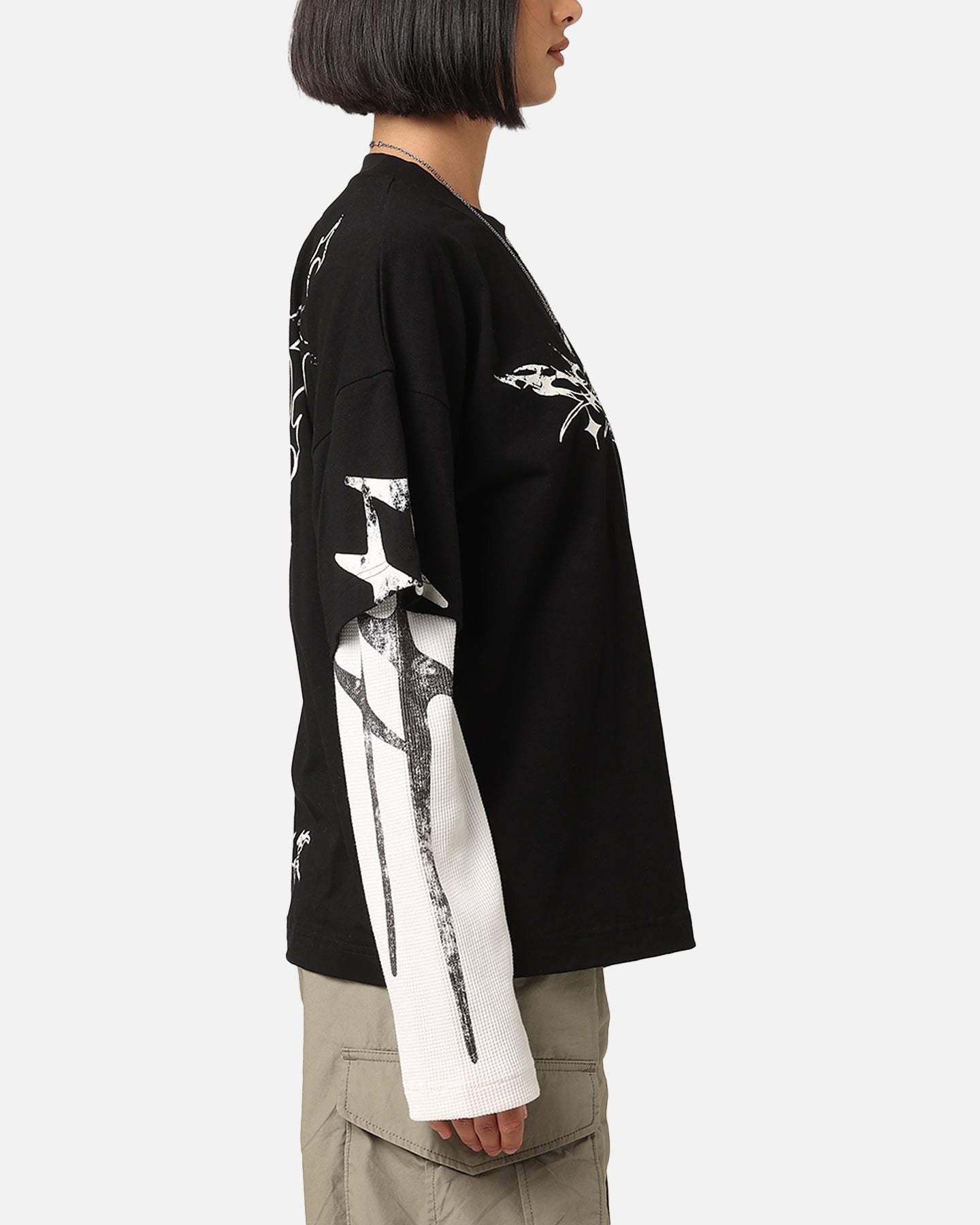 Loiter Seek N Destroy Long Sleeve T-Shirt Vintage Black Style001