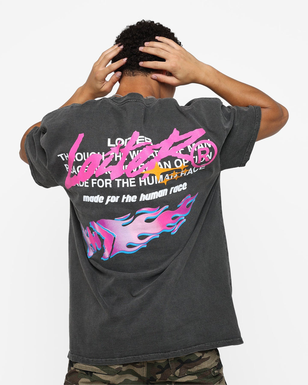 Loiter Stacked Vintage T-Shirt Black Wash