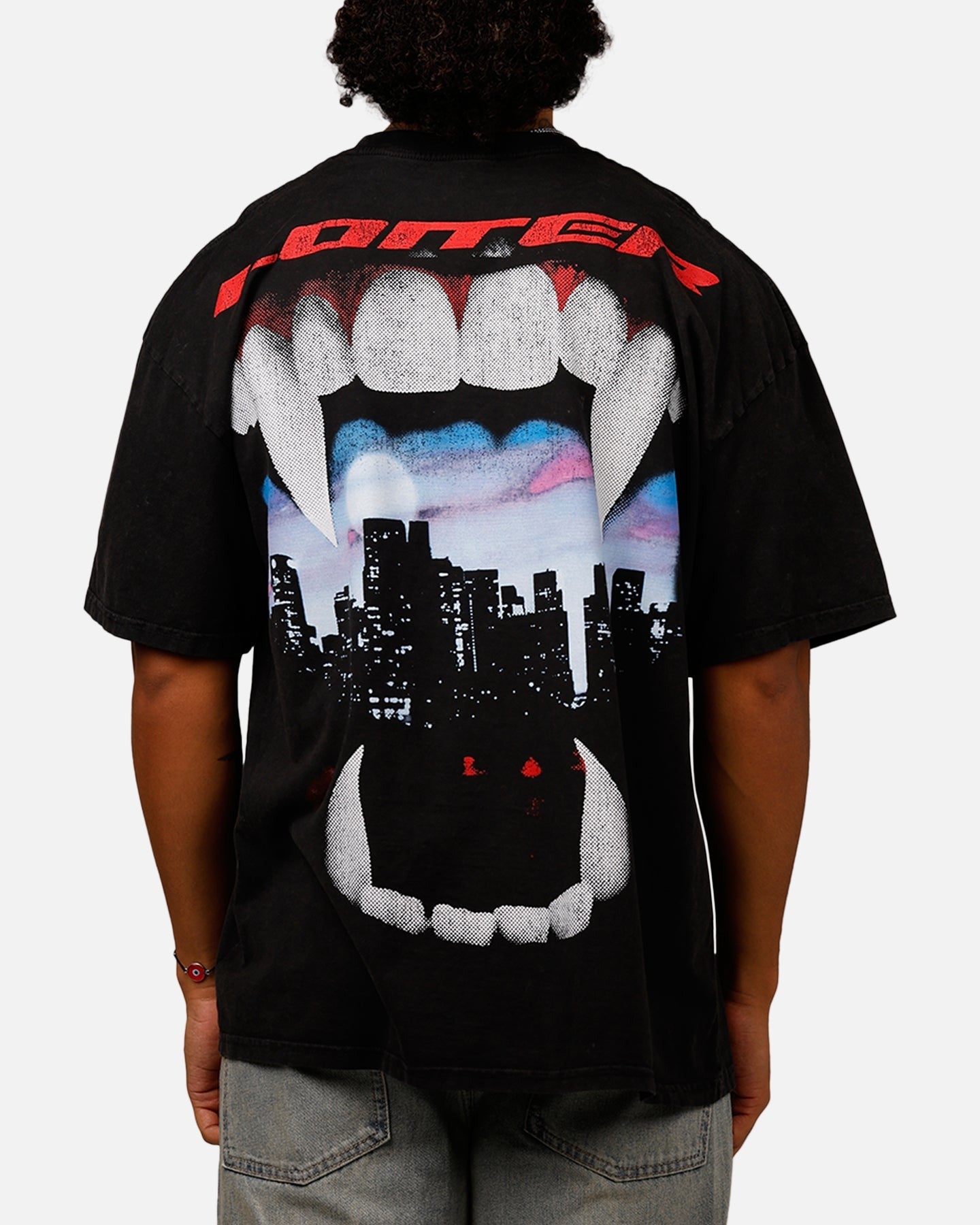 Loiter Urban Beast Vintage T-Shirt Black Acidwash