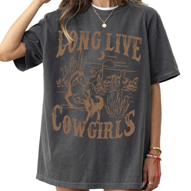 Long Live Cowgirls Shirt, Wallen Shirt, Concert Shirt, Vintage Western Shirt, Country Music Shirt, Cowgirl Shirt For Women, Cowboy T-shirt Top Womenswear Tshirt Comfort