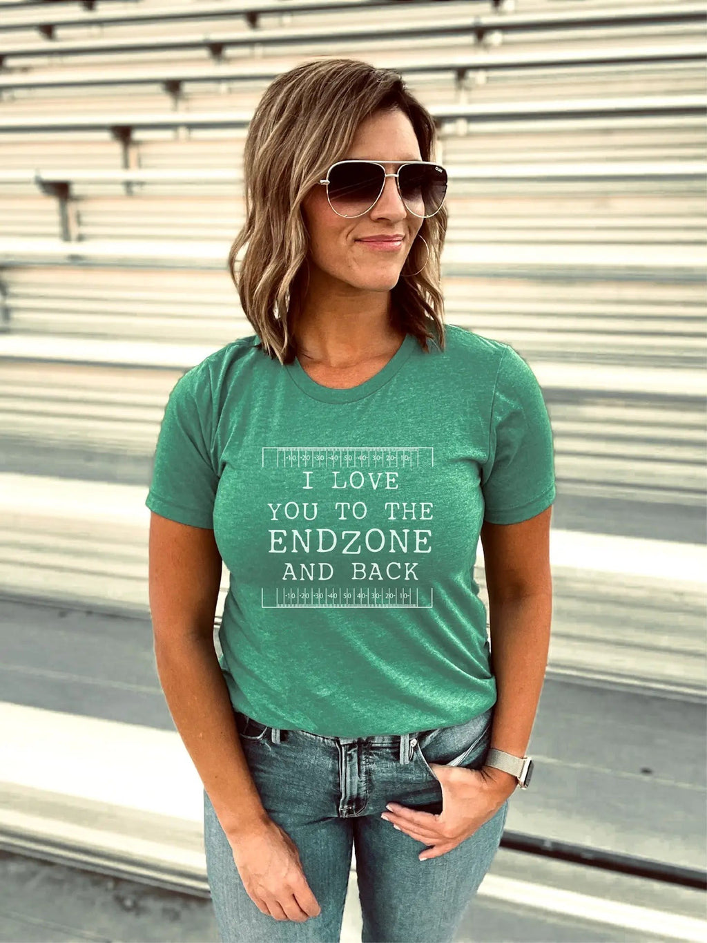 Love You To the End Zone Graphic Tee