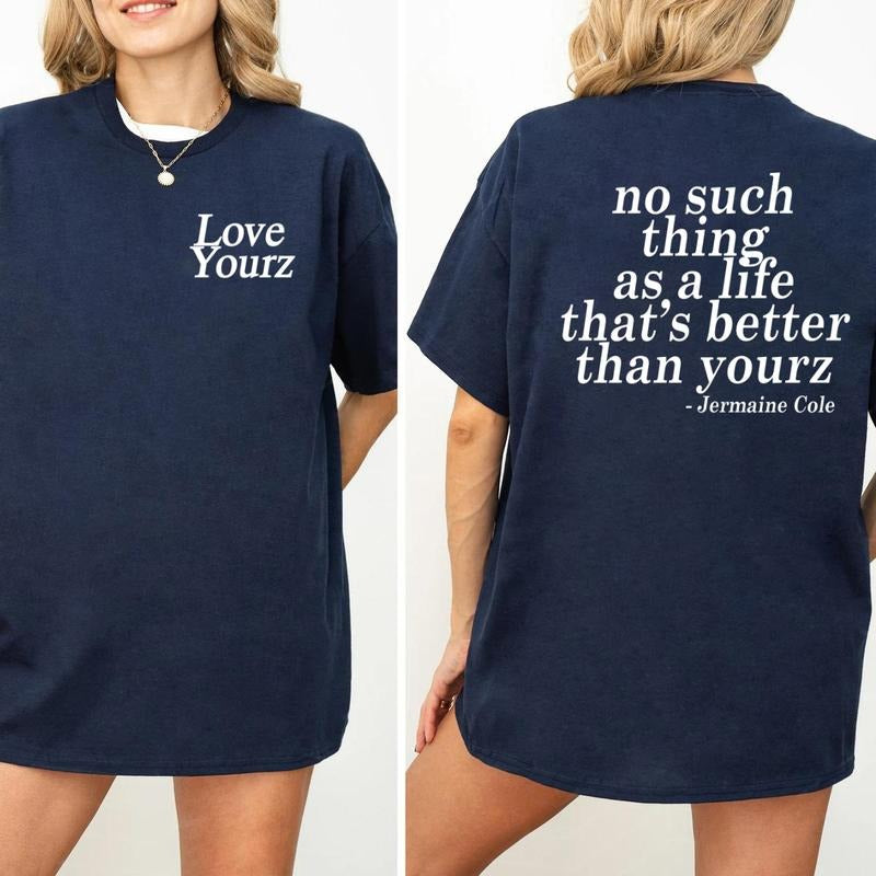 Love Yourz Quote Hoodie Shirt Sweatshirt, Inspirational J. Cole Lyrics on Black Hooded, Soft and Cozy Unisex Pullover, Perfect for Music Lovers and Fa