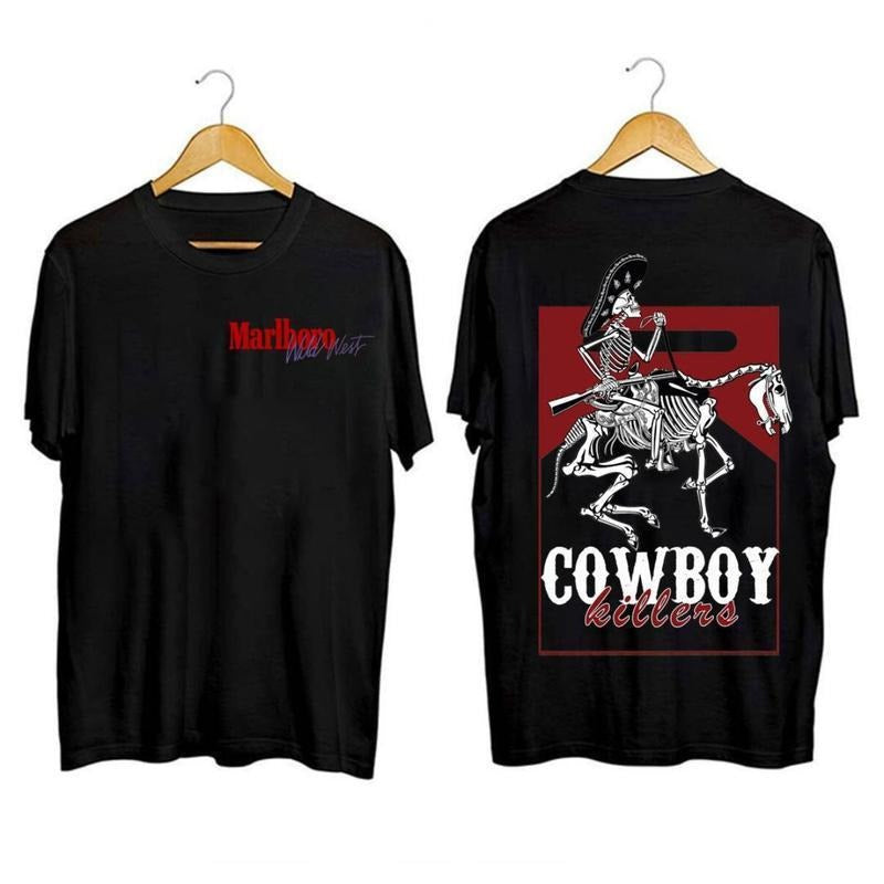 MARLBORO Cowboy Killer Hoodie, Unisex SweatShirt, 2 side-Crewneck GIldan T-shirt, Cowboy Killer Shirt