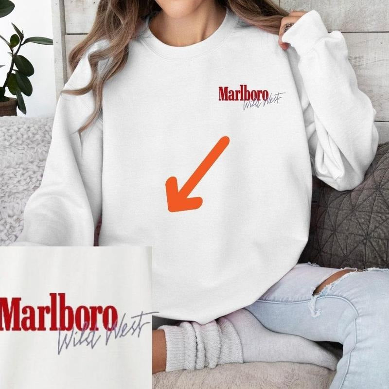 MARLBORO Cowboy Killer Hoodie, Unisex SweatShirt, 2 side-Crewneck GIldan T-shirt, Cowboy Killer Shirt