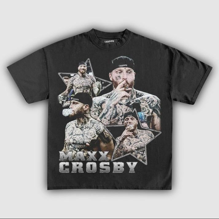 MAXX CROSBY VINTAGE TEE, Las Vegas Football Tee, Vintage Graphic 90s Style Retro Shirt, Graphic Tees, Gift for Men Streetwear