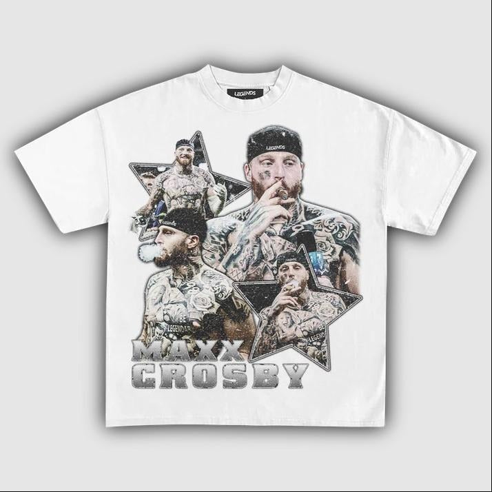 MAXX CROSBY VINTAGE TEE, Las Vegas Football Tee, Vintage Graphic 90s Style Retro Shirt, Graphic Tees, Gift for Men Streetwear