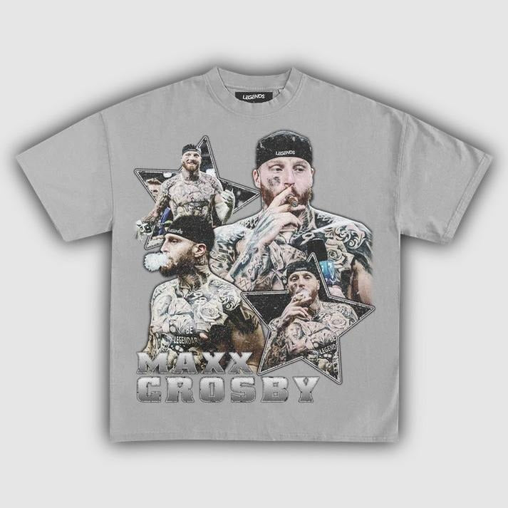 MAXX CROSBY VINTAGE TEE, Las Vegas Football Tee, Vintage Graphic 90s Style Retro Shirt, Graphic Tees, Gift for Men Streetwear