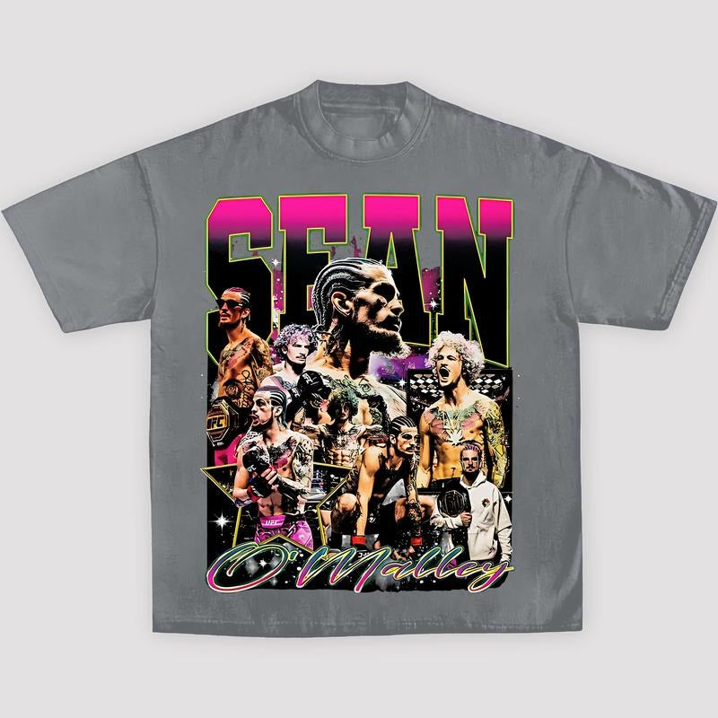 MEN'S UFC BLACK SEAN O'MALLEY QUASAR GRAPHIC TEE, Boxing T-shirt, Boxer Tee, Sports Shirt, Gift for Him Gift For Her Hoodie Sweatshirt