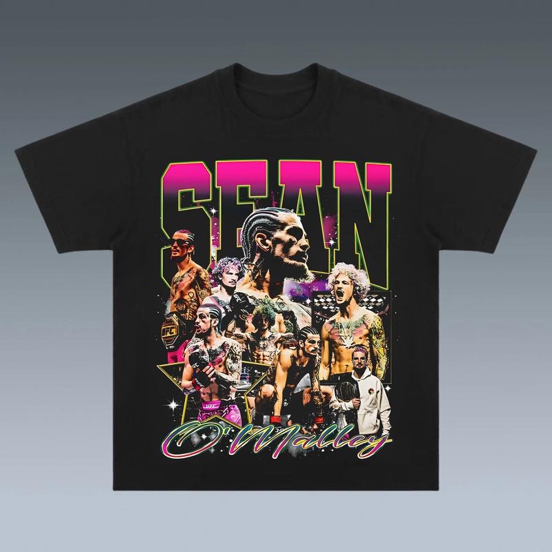 MEN'S UFC BLACK SEAN O'MALLEY QUASAR GRAPHIC TEE, Boxing T-shirt, Boxer Tee, Sports Shirt, Gift for Him Gift For Her Hoodie Sweatshirt