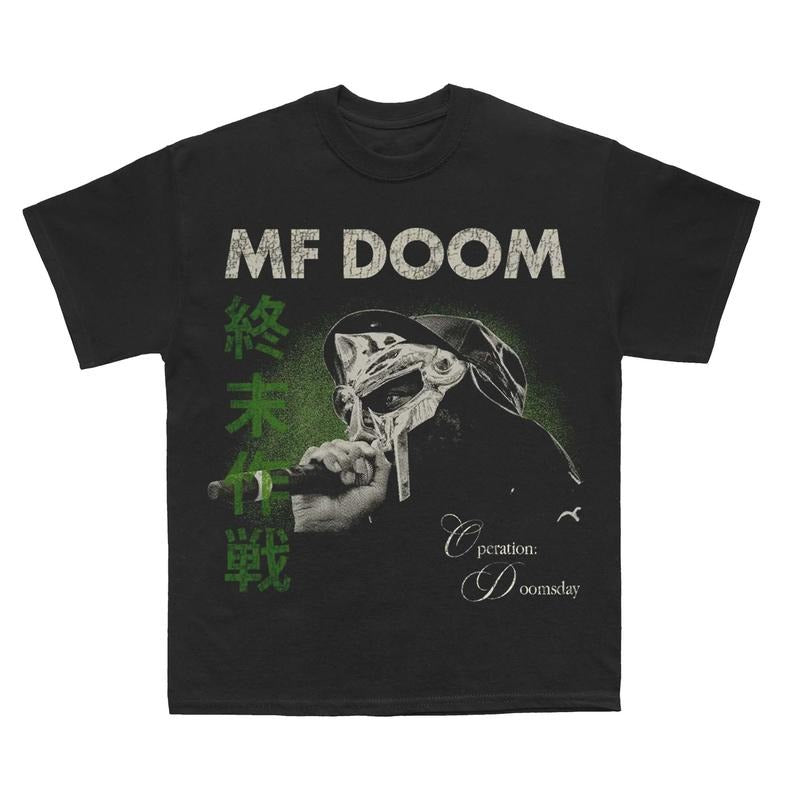 MF DOOM Doomsday T-Shirt, Iconic Rap Tee, Hip-Hop Legend Shirt, Japanese-Inspired Sweatshirt, Unisex Cotton Menswear Cotton Menswear style 001