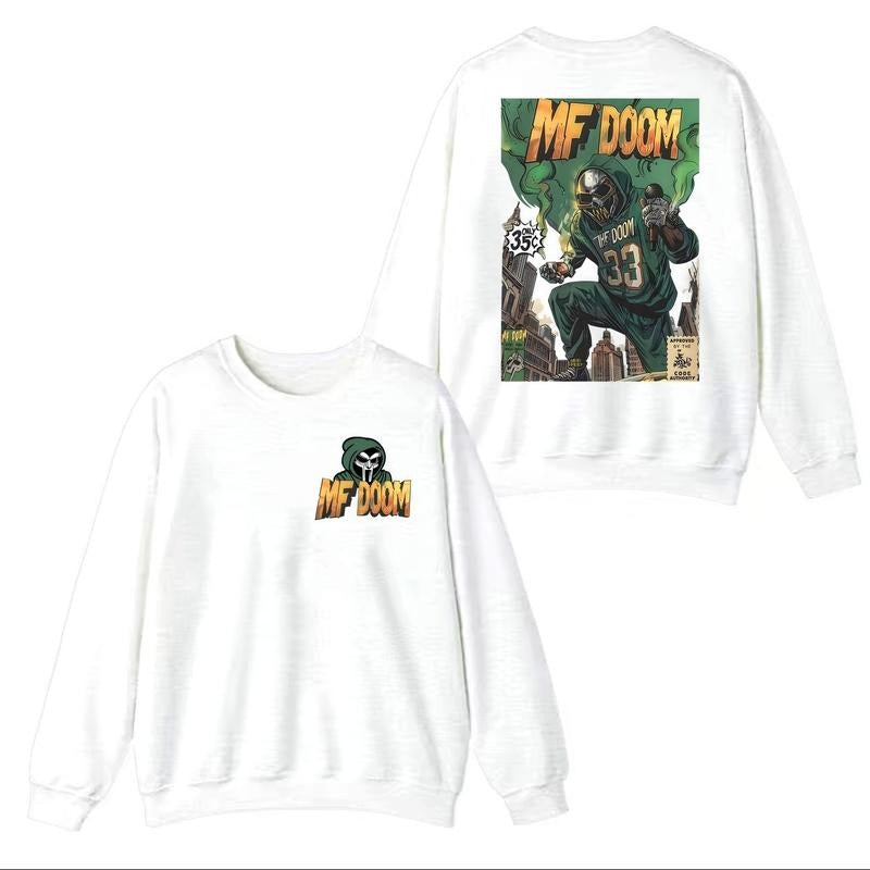 MF DOOM Iconic Rap T-Shirt Comic Vintage Style , Hip Hop Icon Graphic Tee, MF Doom Rap Tee, Doom The Villain Shirt, Cotton Menswear