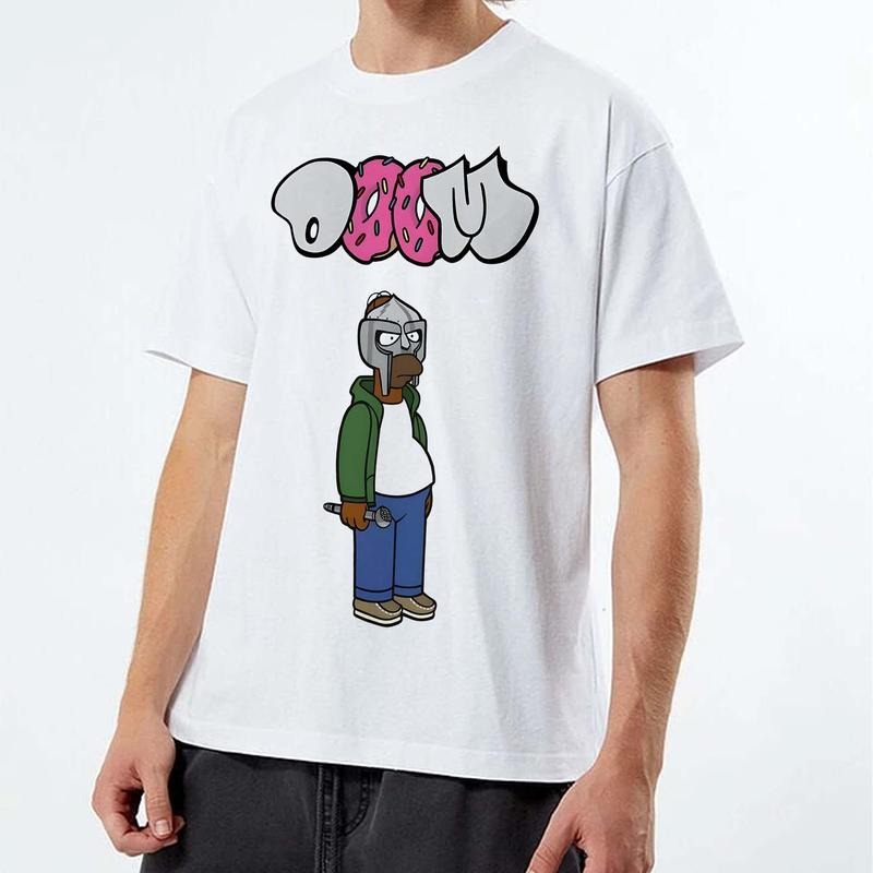 MF DOOM Simpson Mask Graphic T-Shirt, Urban Streetwear with Iconic Hip Hop Style Design, Perfect Sweatshirt for DOOM Fans, Hoodies for MF Doom Fans