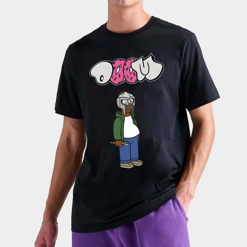 MF DOOM Simpson Mask Graphic T-Shirt, Urban Streetwear with Iconic Hip Hop Style Design, Perfect Sweatshirt for DOOM Fans, Hoodies for MF Doom Fans