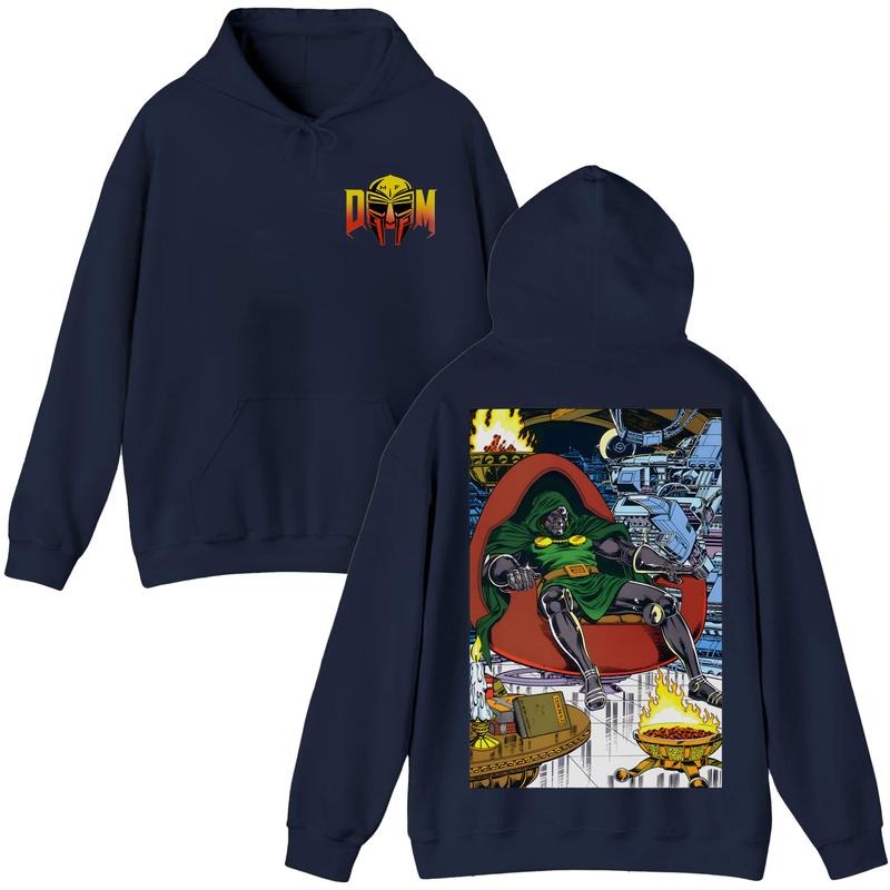 MF DOOM T-Shirt Comic Vintage Style , Hip Hop Icon Graphic Tee, MF Doom 2 Sides Rap Tee, Doom The Villain Shirt, Unisex for Men, For Women Menswear