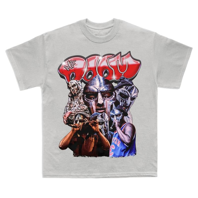 MF DOOM Vintage T-shirt, Madvillain Rap Tee, Doom The Villain Retro Crewneck, Unisex For Man, For Women, Cotton Menswear Retro Crewneck Oversized Top style 001