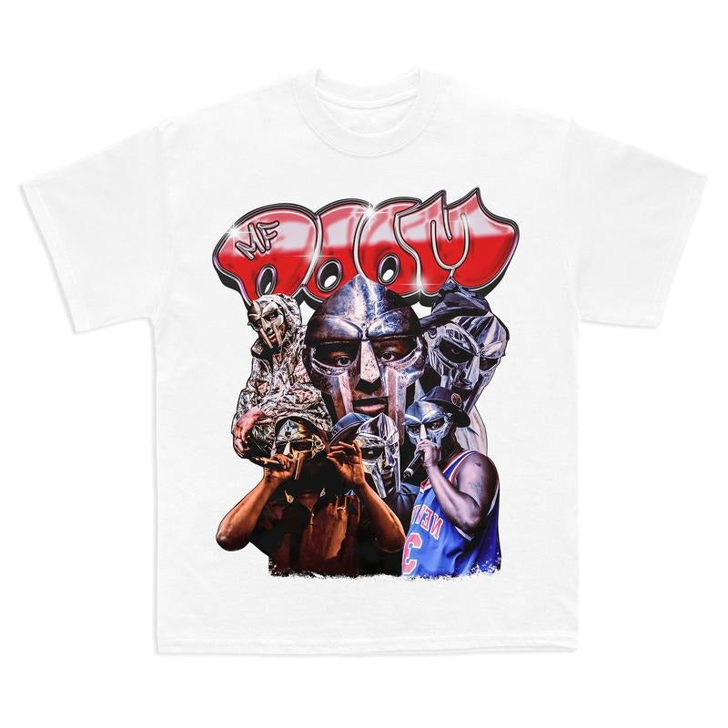 MF DOOM Vintage T-shirt, Madvillain Rap Tee, Doom The Villain Retro Crewneck, Unisex For Man, For Women, Cotton Menswear Retro Crewneck Oversized Top style 001