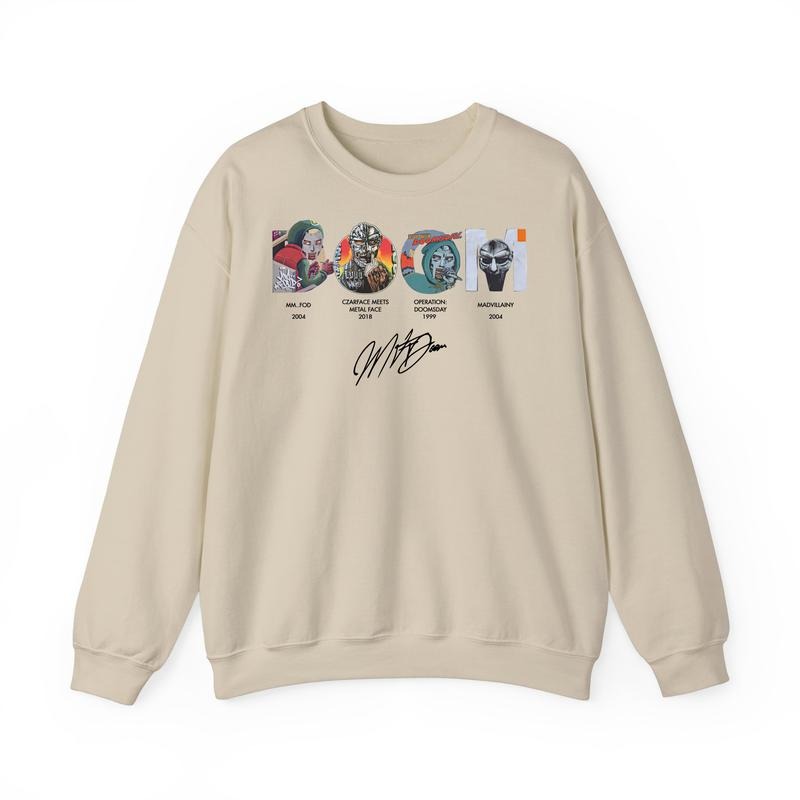 MF DOOM Words Sign Art Sweatshirt, MF Doom Rap Tee, Doom The Villain Shirt, Unisex for Men, For Women Cotton Menswear style 001