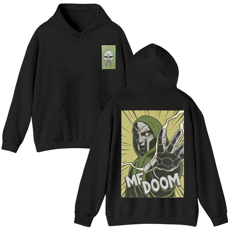 MF Doom 2 Sides  Bang Hoodie, Madlib Doom All Caps Hoodie, Rap Music Sweatshirt, Gift For Music Lover Sweatshirt, Hoodie, Unisex Casual Fabric