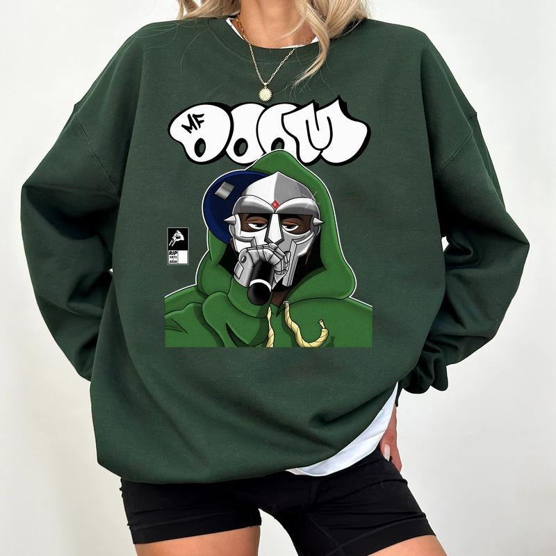 MF Doom Art Sweatshirt, Madlib Doom All Caps Sweatshirt, Madvillain Metal Tee, Hoodie, T-Shirt Unisex Cotton Fabric style 001