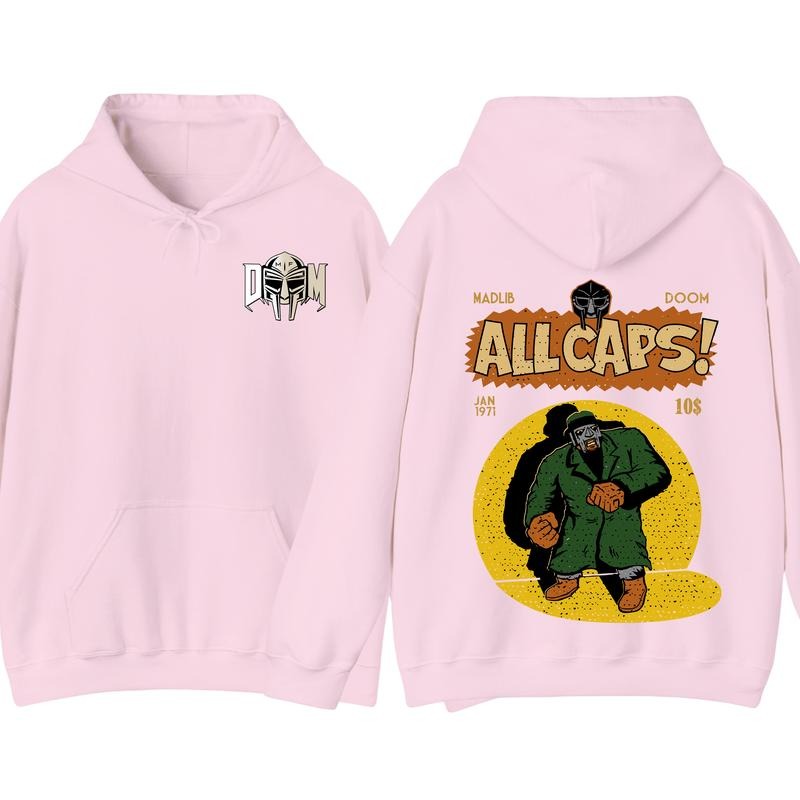 MF Doom Madlib All Cap Hoodie, Rap Music Sweatshirt, Madvillain Metal Tee, Gift For Music Lover