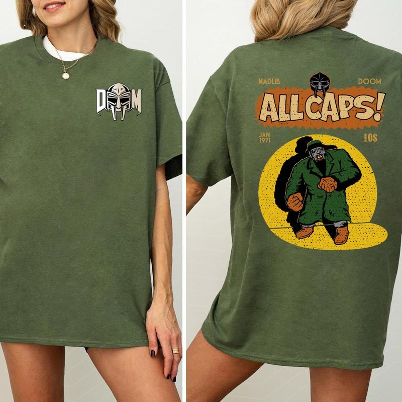 MF Doom Madlib All Caps Sweatshirt T-Shirt Hoodie, Metal Face Shirt, MadVillain Sweatshirt, Warrior Hoodie, Rock Hoodie, Gift For Fan Rock Music