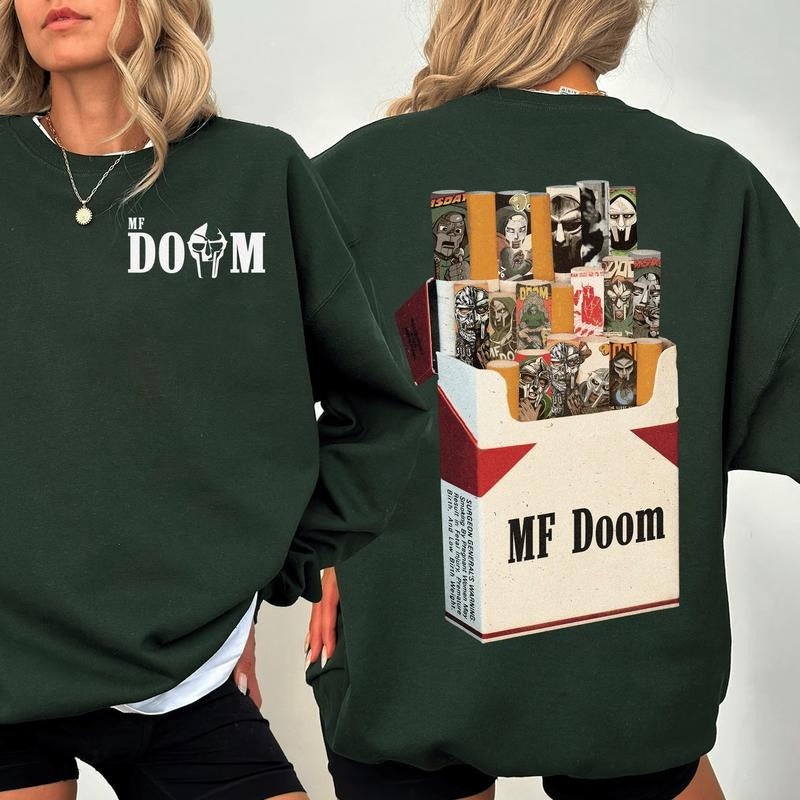 MF Doom Vintage 2-Sided Sweatshirt, Madlib Doom All Caps Hoodie, Madvillain Metal Tee, Gift For Music Lover Sweatshirt, Hoodie, T-Shirt Unisex Casual