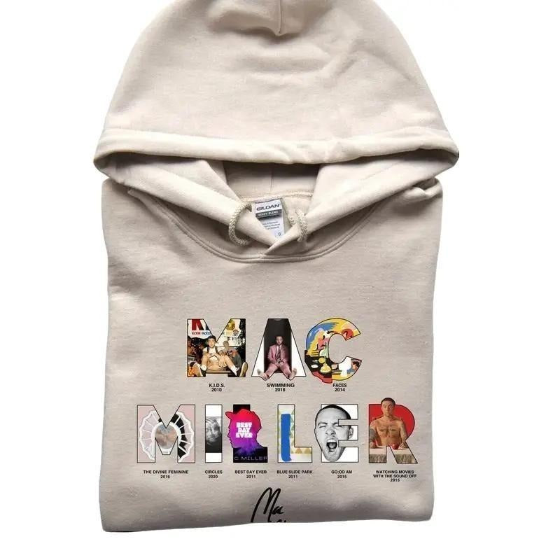 Mac Miller Album with Sign Graphic Sweater, Mac Miller Album Sweatshirt, Hip Hop T-Shirt, Unisex Cotton Hoodie, Casual Rap Tee Crewneck
