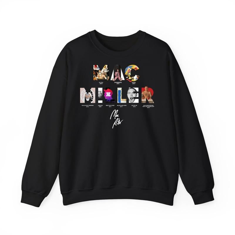 Mac Miller Album with Sign Graphic Sweater, Mac Miller Album Sweatshirt, Hip Hop T-Shirt, Unisex Cotton Hoodie, Casual Rap Tee Crewneck