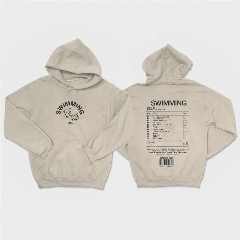 Mac Miller SWIMMING tracklist Aesthetic Shirt, SWIMMING in the wave shirt, Unisex Hoodie, Sweatshirt