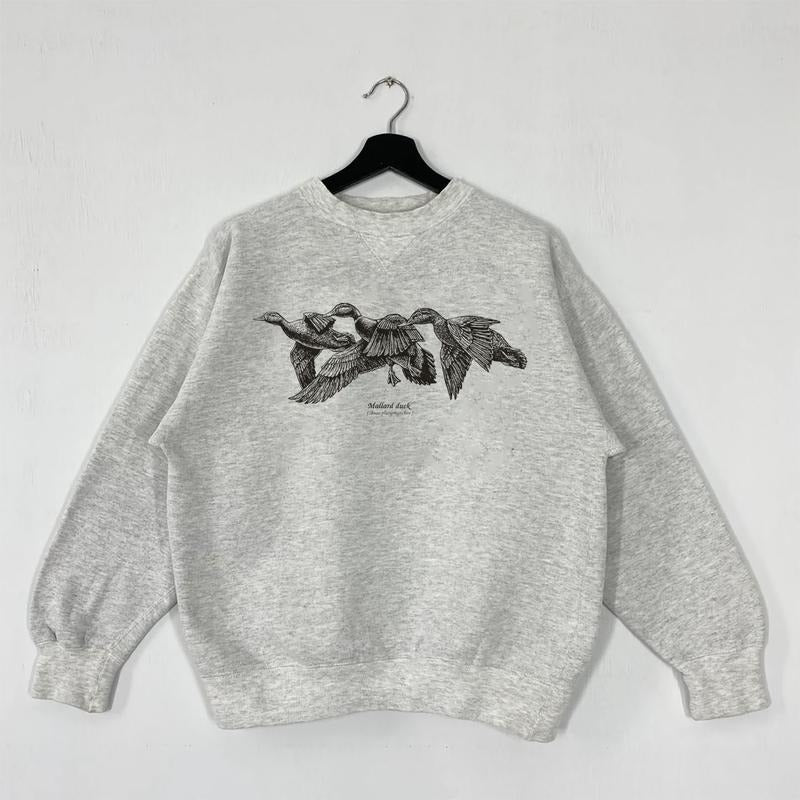 Mallard Duck National Wildlife Vintage Hunting Season 90s Unisex Sweatshirt Pullover, T-shirt, hoodie Cotton PA2501