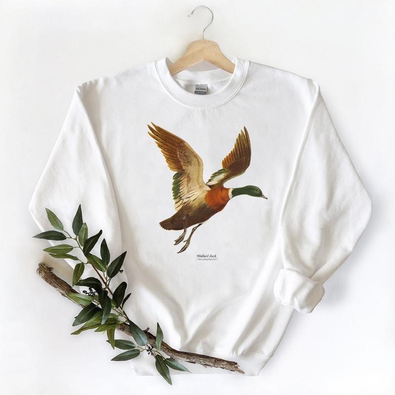 Mallard Duck National Wildlife Watercolor Unisex Sweatshirt Pullover, Hunting Season T-shirt, hoodie Cotton