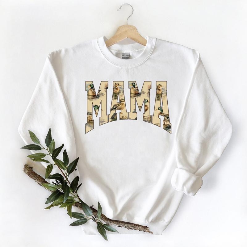 Mama Mallard Duck Sweatshirt Vintage Hunting, Duck Mama T-shirt Unisex, Hoodie, cotton