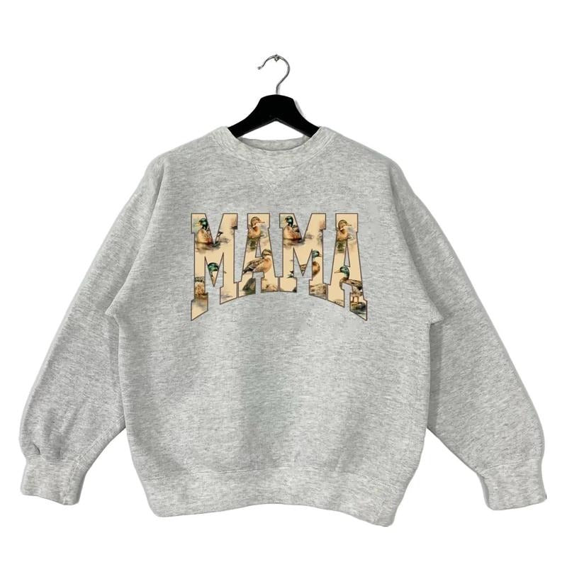 Mama Mallard Duck Sweatshirt Vintage Hunting, Duck Mama T-shirt Unisex, Hoodie, cotton
