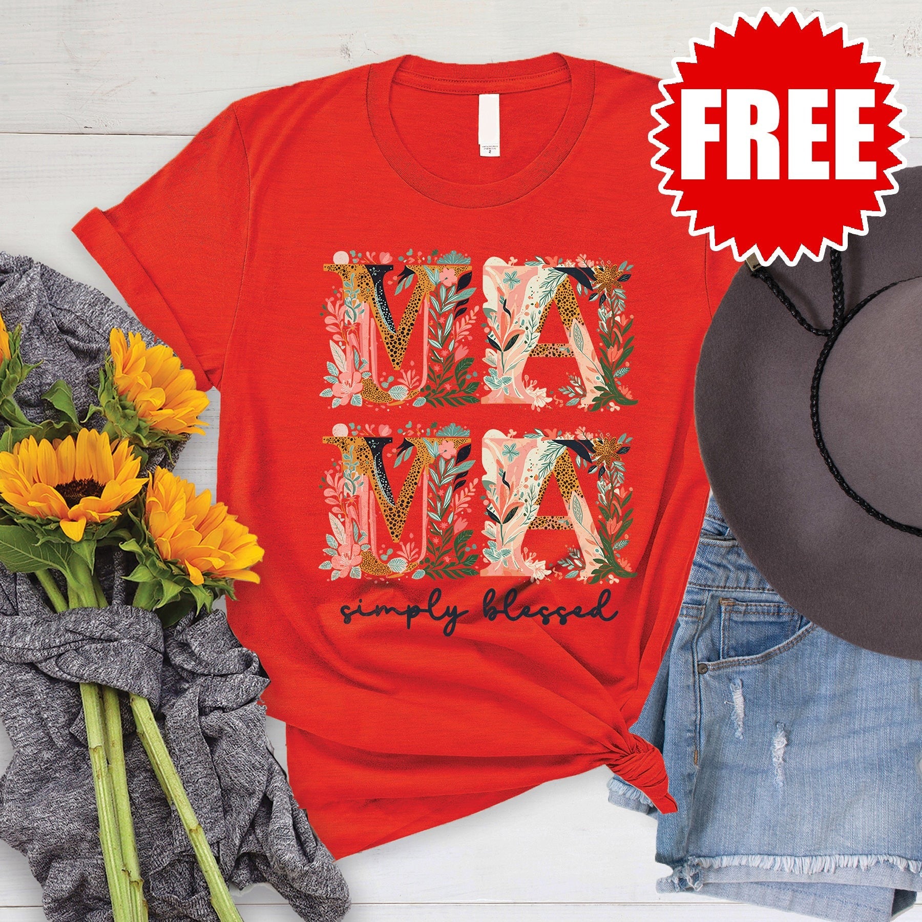 Mama Tee - Heather Poppy