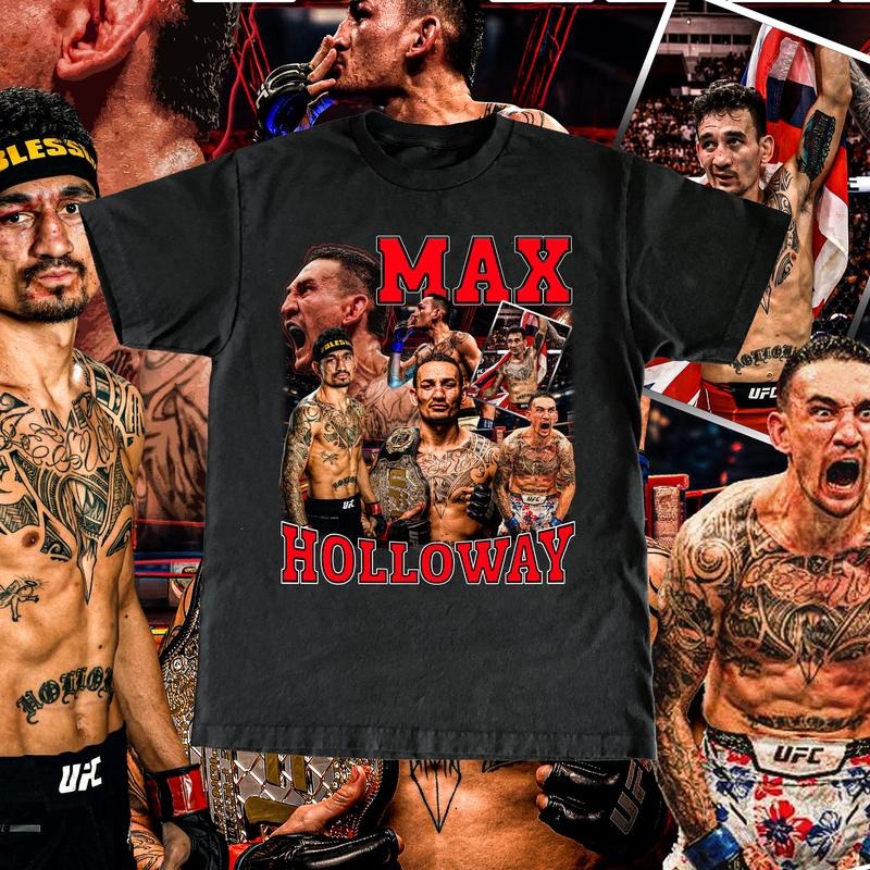 Max Holloway High Quality T Shirt Boxing Fan Blessed Custom Vintage Design V6TUS