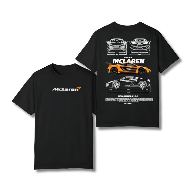 Mclaren Unisex T-shirt, Mclaren MP4-12C Orange Car Hoodie, Super Car Sweatshirt, Car Unisex Shirt, Car Fashion
