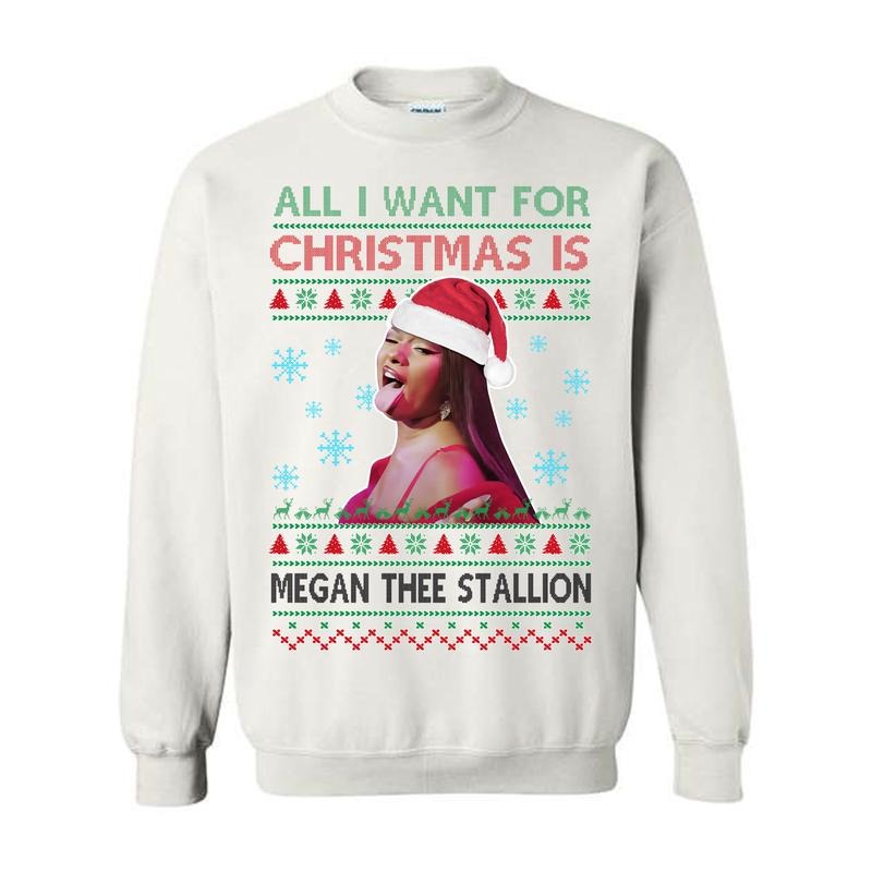 Meg All I Want For Christmas Is Meegan The Stalion Sweatshirt, Rapper Hiphop Music Album Tour 2024 Shirt, For Men And Women, Full Sizes Full Colors, C