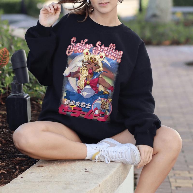 Meg Sailor Shirt, Anime Cosplay Comic 90s, Rapper Hiphop Music, Tour Fan Merch, Shirt For Fan, Casual Classic, Unisex Cotton Top Everyday Tshirt Women