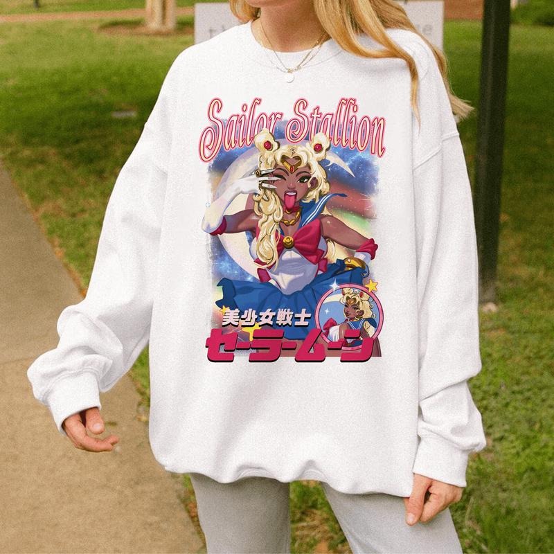 Meg Sailor Shirt, Anime Cosplay Comic 90s, Rapper Hiphop Music, Tour Fan Merch, Shirt For Fan, Casual Classic, Unisex Cotton Top Everyday Tshirt Women