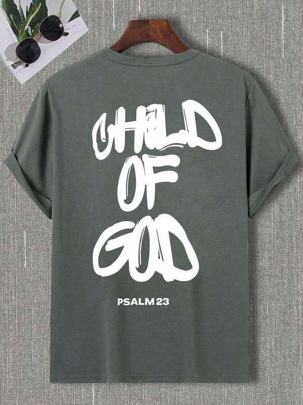 Men's Letter Tee, Loose Street Fashion T-Shirt for Summer, Graphic Tees, Menswear for Daily Streetwear style 001