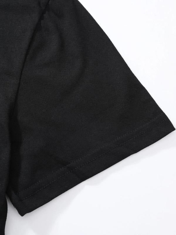 Men's Portrait Butterfly T-shirt, T Shirts for Men, Y2K Gothic Graphic Tees for Men, Casual Street Summer Tops for Men