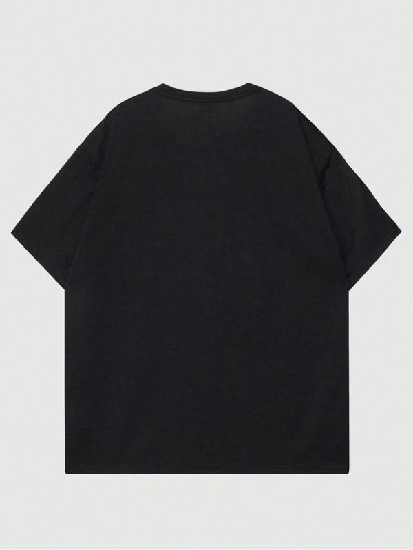 Men's Star & Letter Graphic Tee, Streetwear, Casual T-Shirt for Summer, Graphic Tees, Menswear for Daily Wear style 001