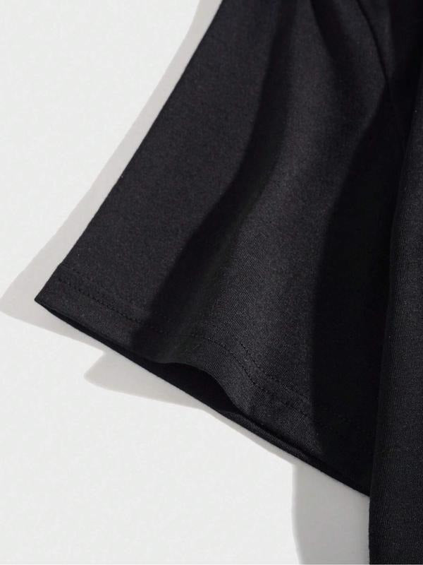 Men's Star & Letter Graphic Tee, Streetwear, Casual T-Shirt for Summer, Graphic Tees, Menswear for Daily Wear style 001